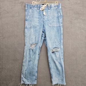 Gap Mid Rise Easy Denim Utility Jeans Light Indigo Size‎ Medium